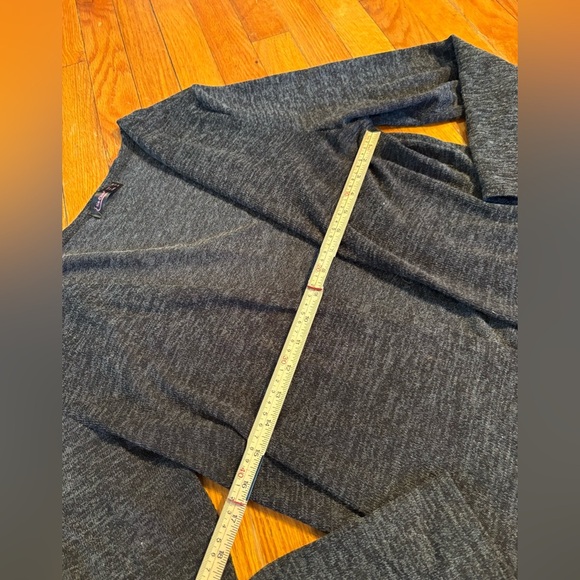 Lia.Cher Charcoal Gray Longline Open-Front Cardigan - Picture 3 of 6